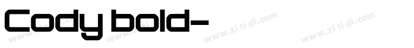 Cody bold字体转换